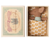 Sleepy wakey baby mouse in matchbox - Blue