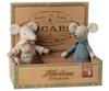 Grandma and grandpa mice in cigarbox