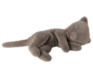Sleeping kitten plush, Small - Grey