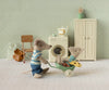 Little brother mouse with bag