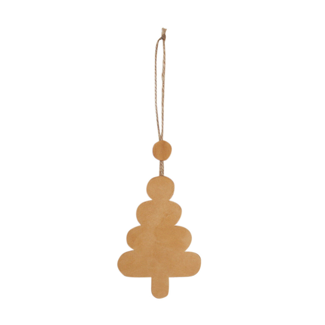 christmas tree leather ornament