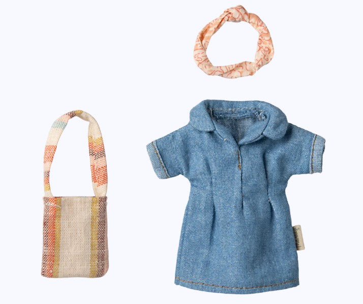 Denim dress and bag, Mum mouse (End of March Pre-Order)