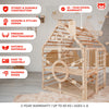 Wood and Hearts Wooden Toddler Climbing Playhouse, Ages 1–6