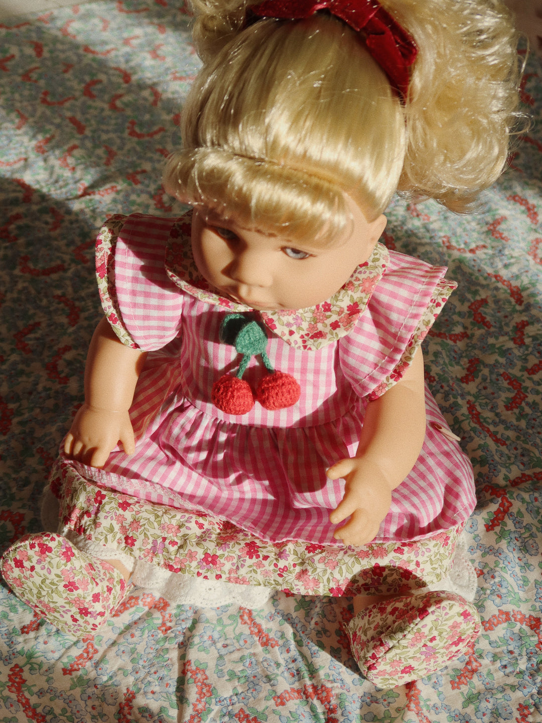 Gerda Doll with Dress & Velvet Ribbon in Gift Box