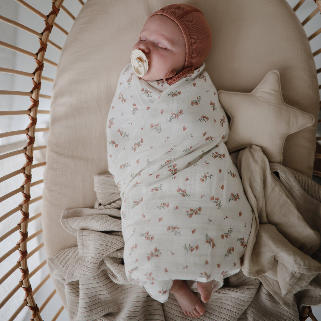 Organic Cotton Muslin Swaddle Blanket