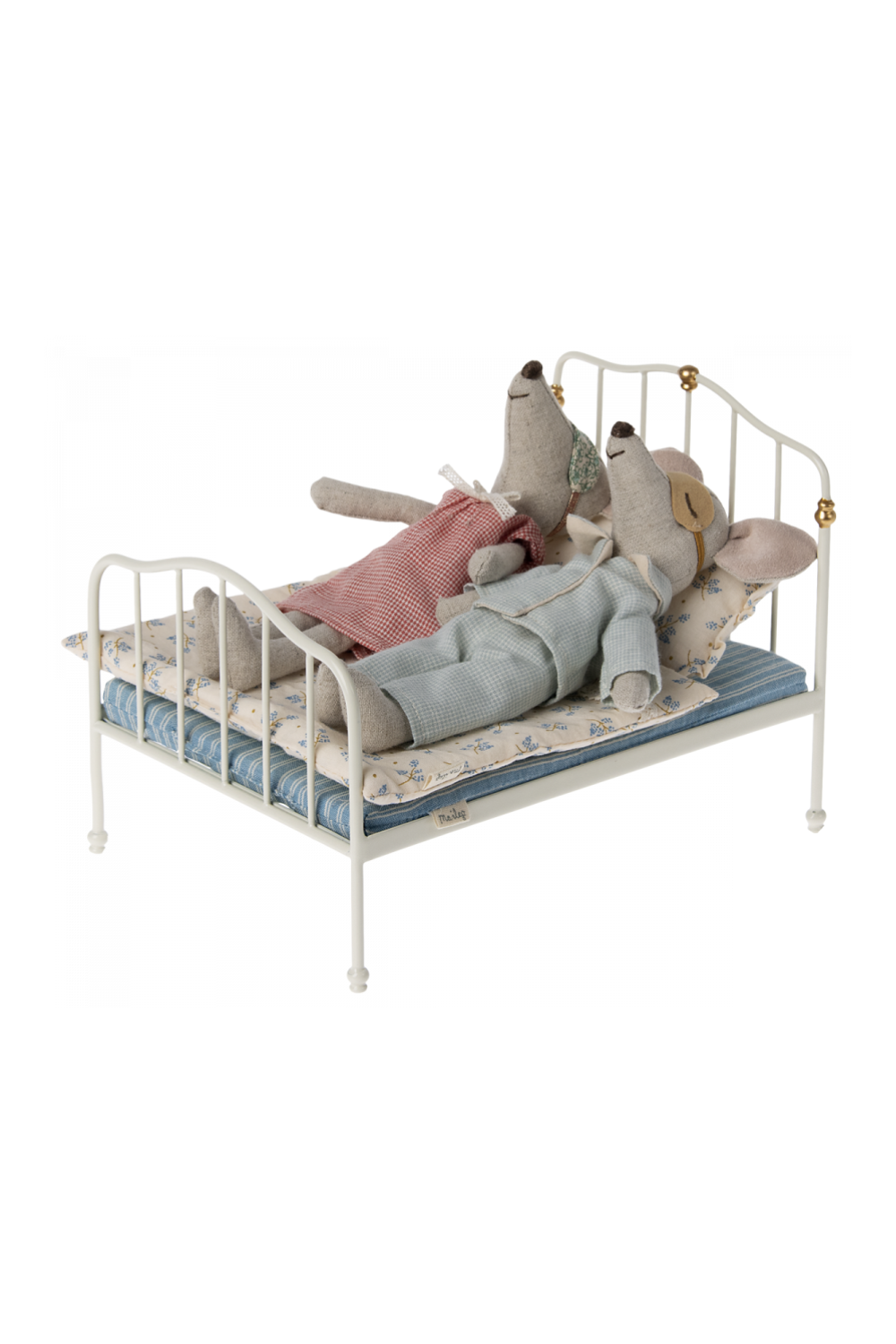 Off White Parent Mouse Bed - Cozy Miniature Furniture