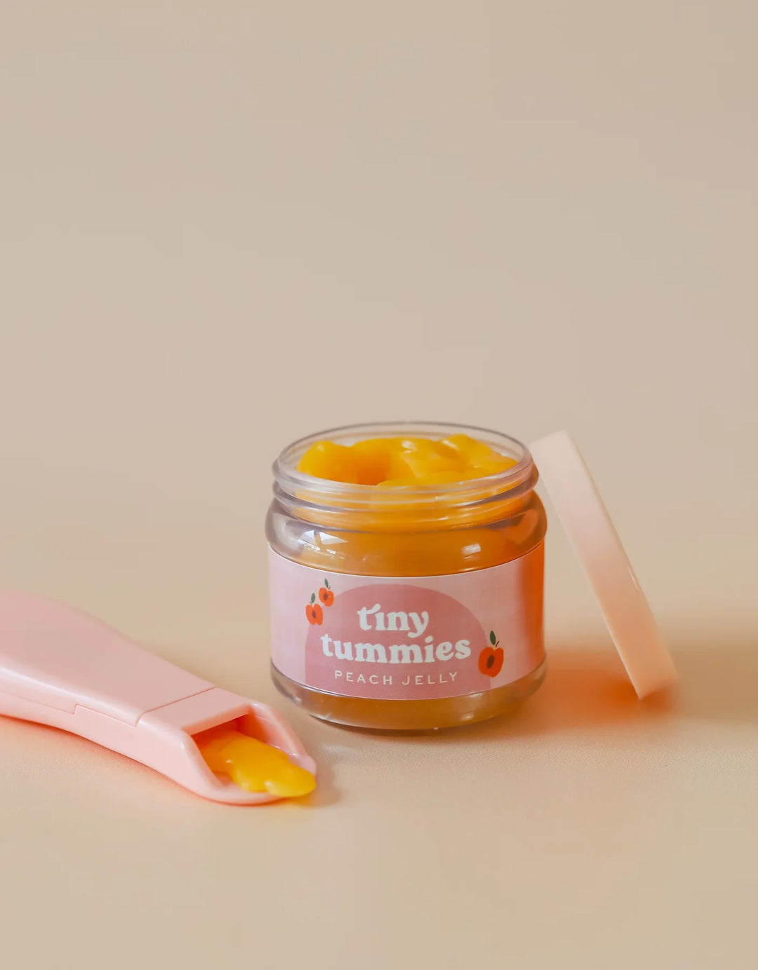 Tiny Harlow Tiny Tummies Doll Food Jar and Spoon Set Peach