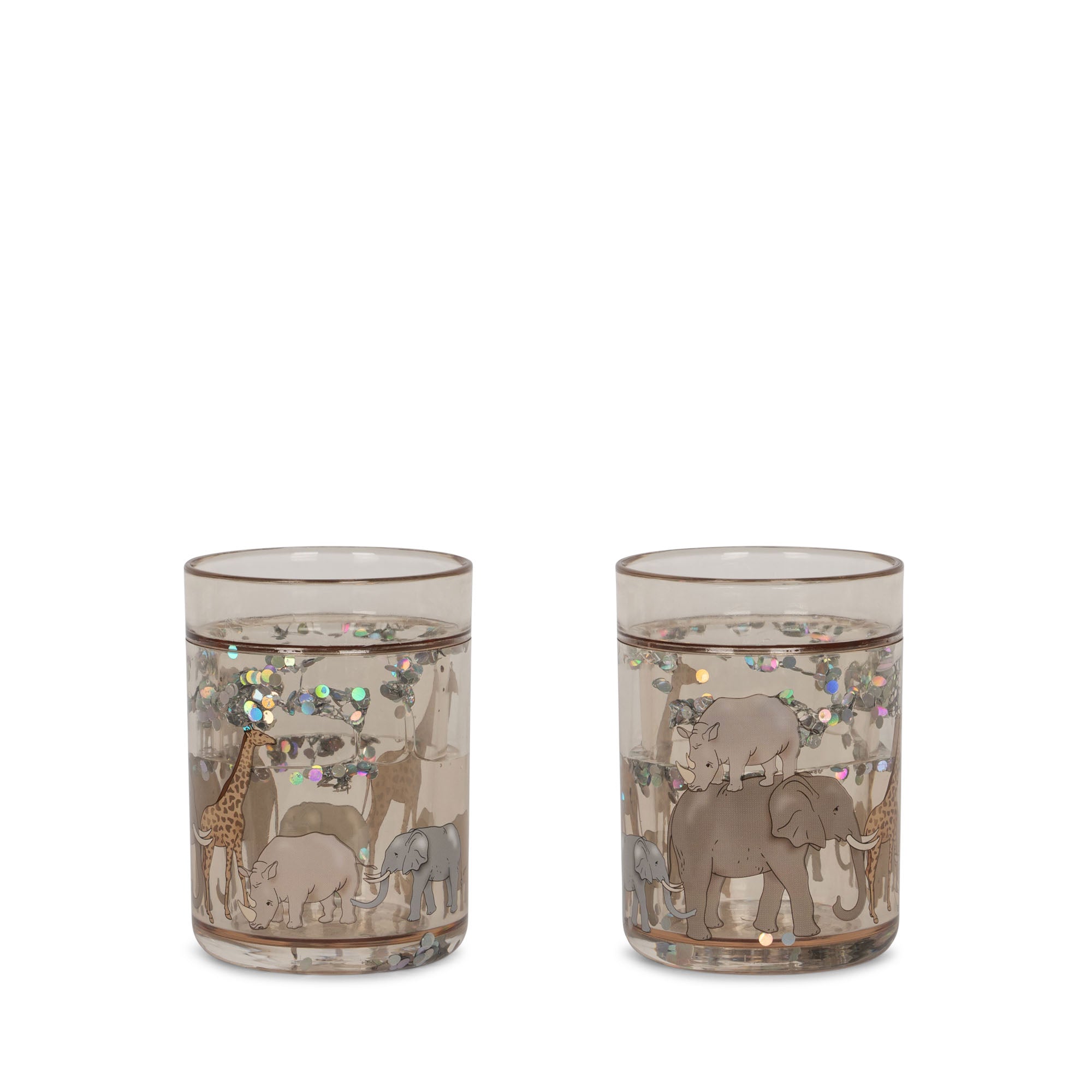 Safari Glitter Cups 2 pack: Bring Sparkle to Your Drink Service