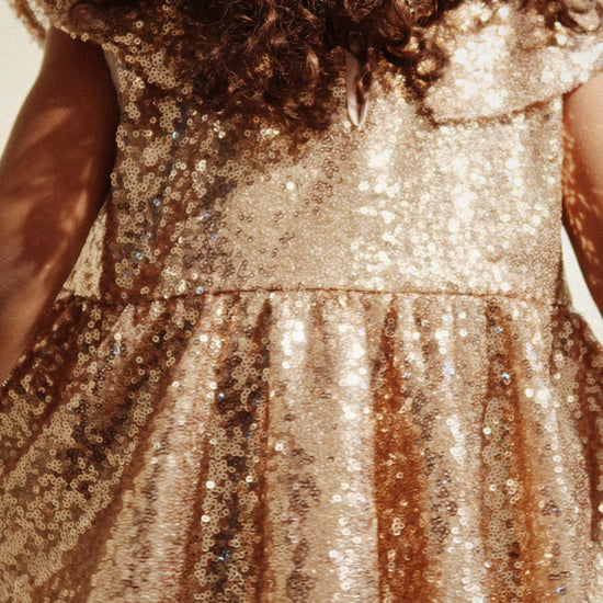 Starla Sequin Dress - Gold Blush: Shimmering Elegance for Special Occasions Allen Rose Starla Sequin Dress - Gold Blush: Shimmering Elegance for Special Occasions Allen Rose