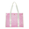Pink Geo Tile Clear Vinyl Tote Bag