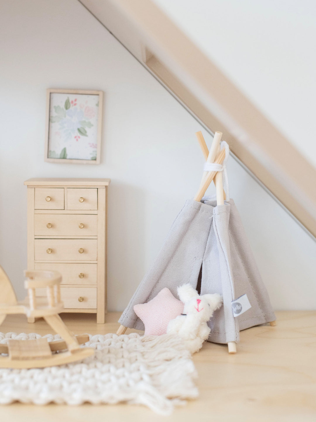 Tall Dresser | Gold Knobs