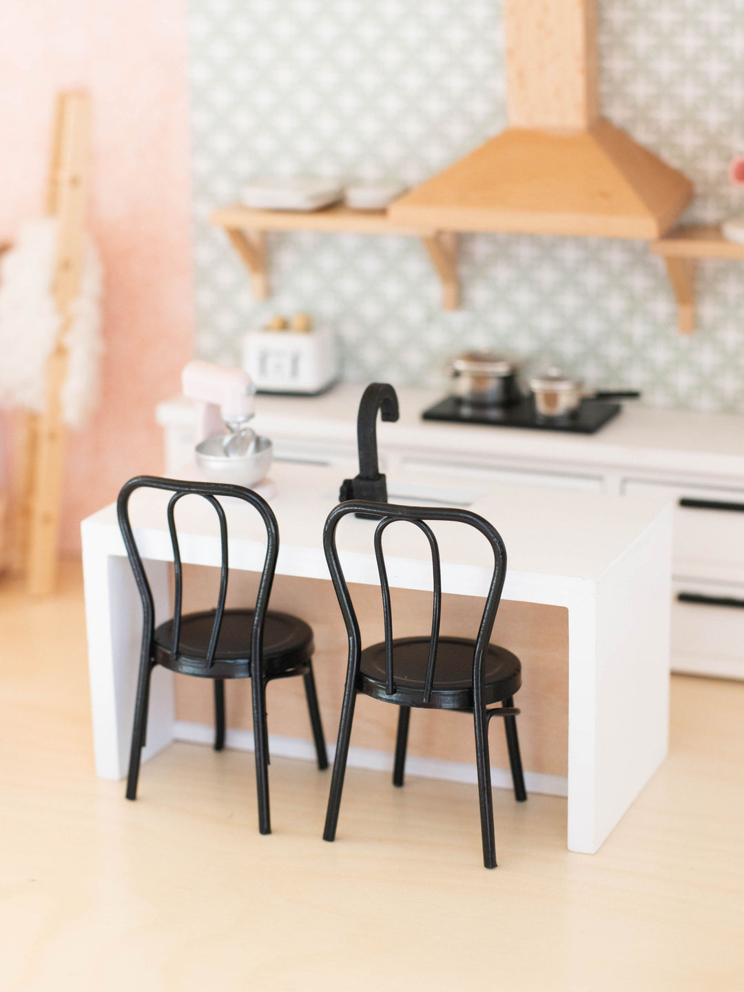 Metal Bistro Chair Set | Black