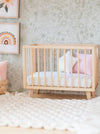 Nursery Crib + Mattress | Natural Wood