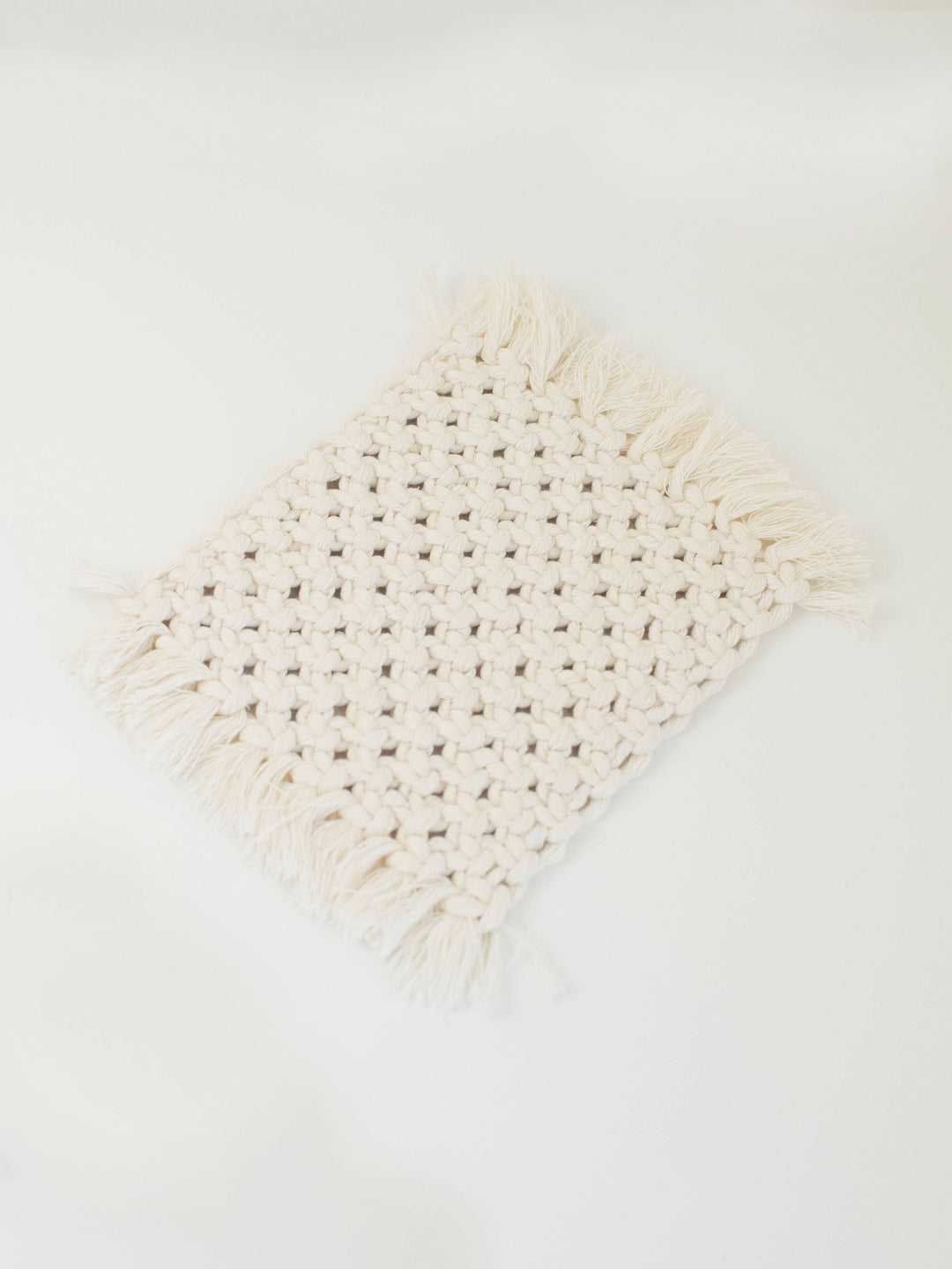 Macrame Rectangle Rug | Ivory or Natural