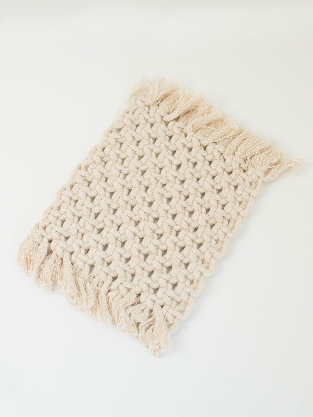 Macrame Rectangle Rug | Ivory or Natural