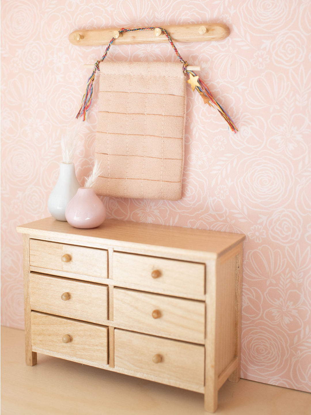 Wide Dresser | Wood Knobs