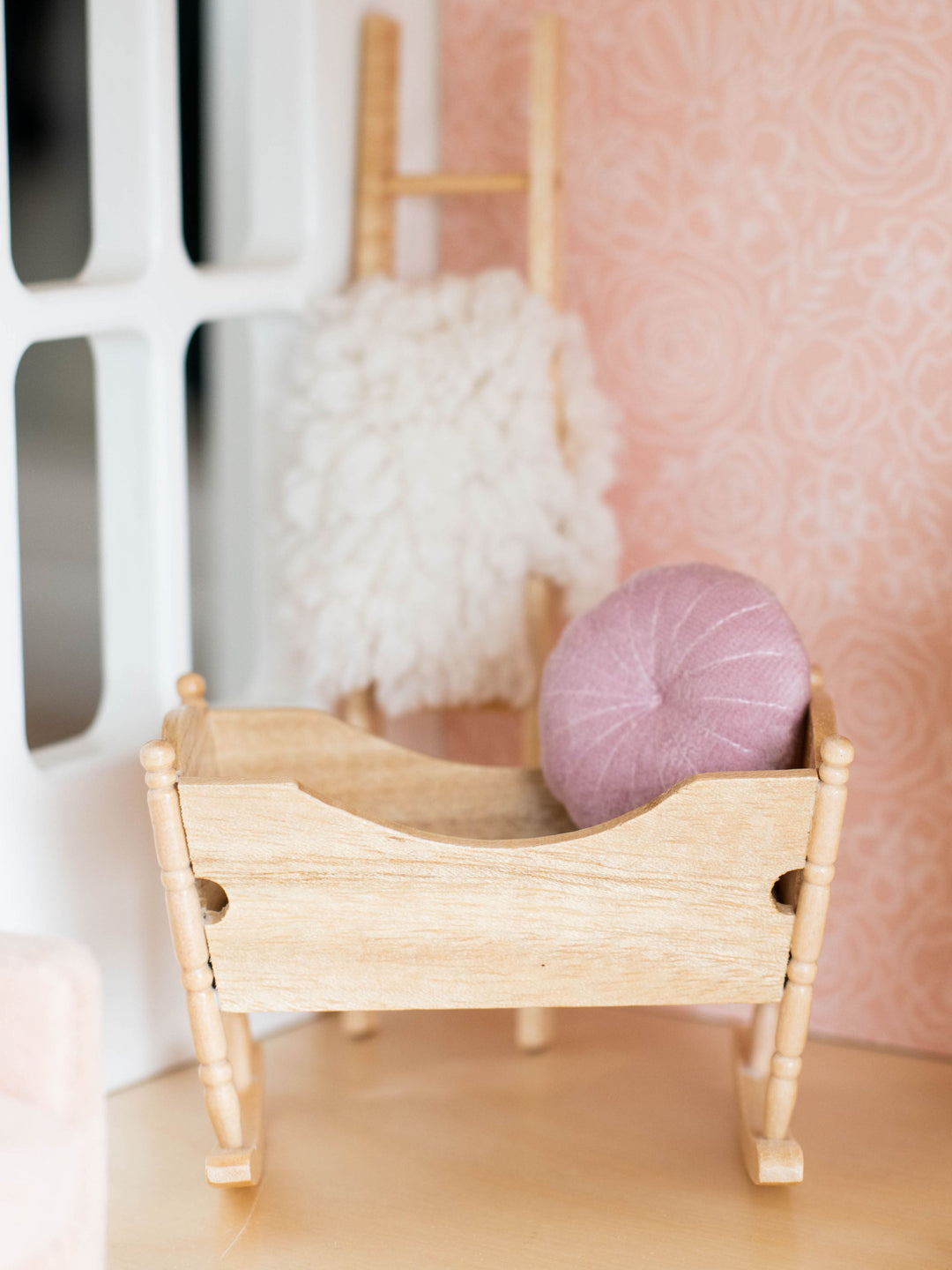 Rocking Nursery Cradle | Natural Wood