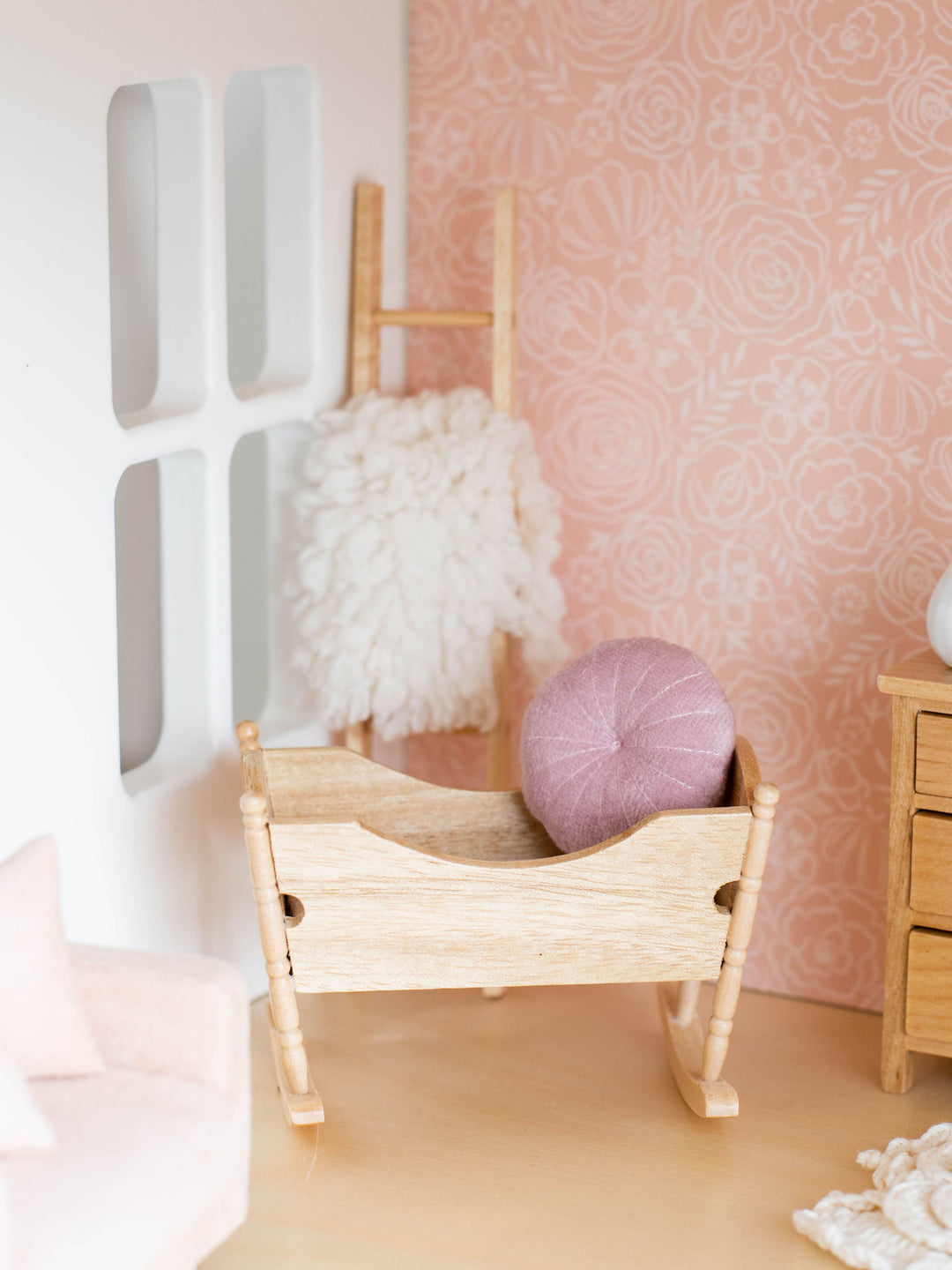 Rocking Nursery Cradle | Natural Wood