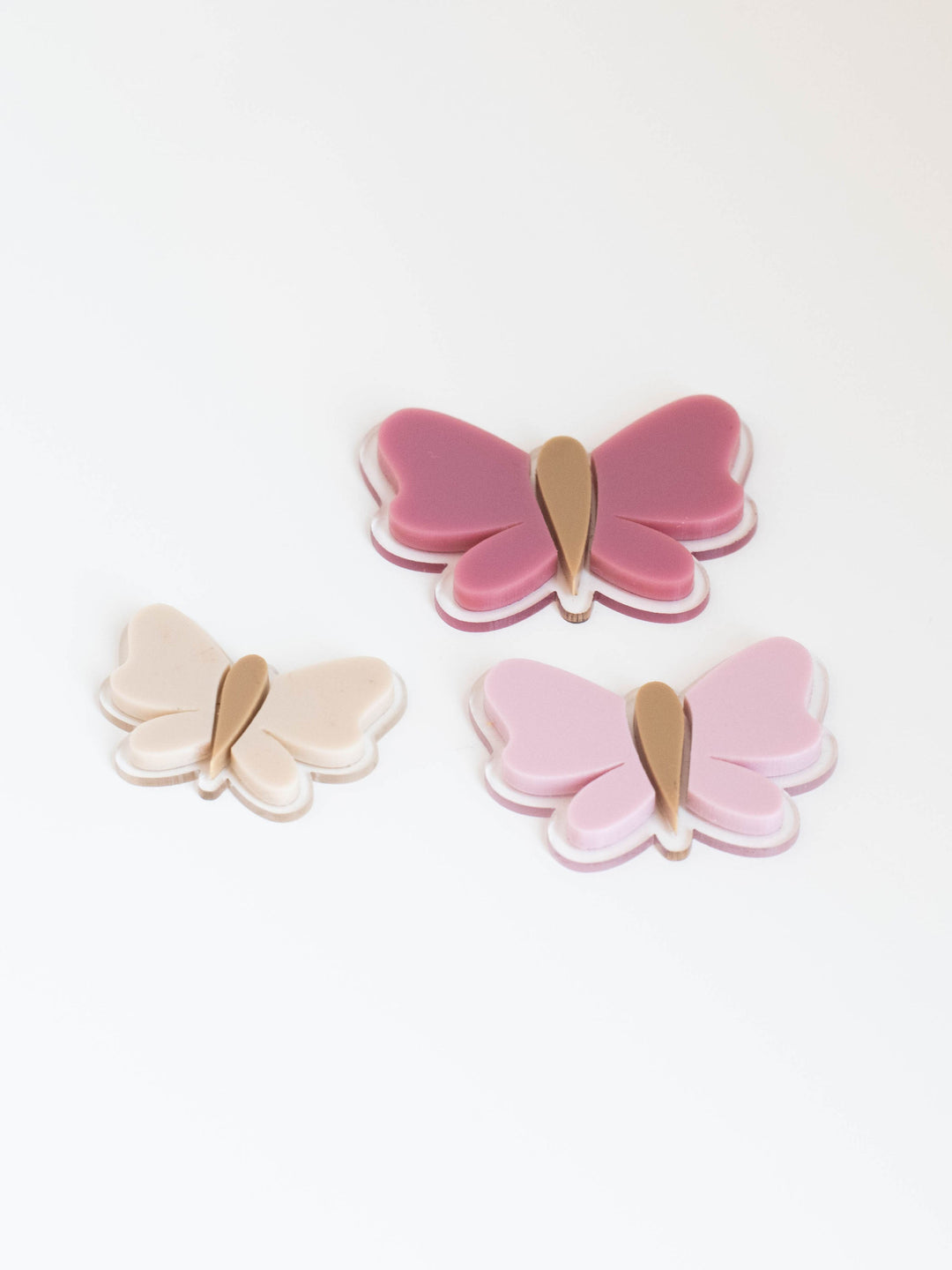 Butterflies + Flowers Wall Decor | Dusty Rose + Pink + Cream