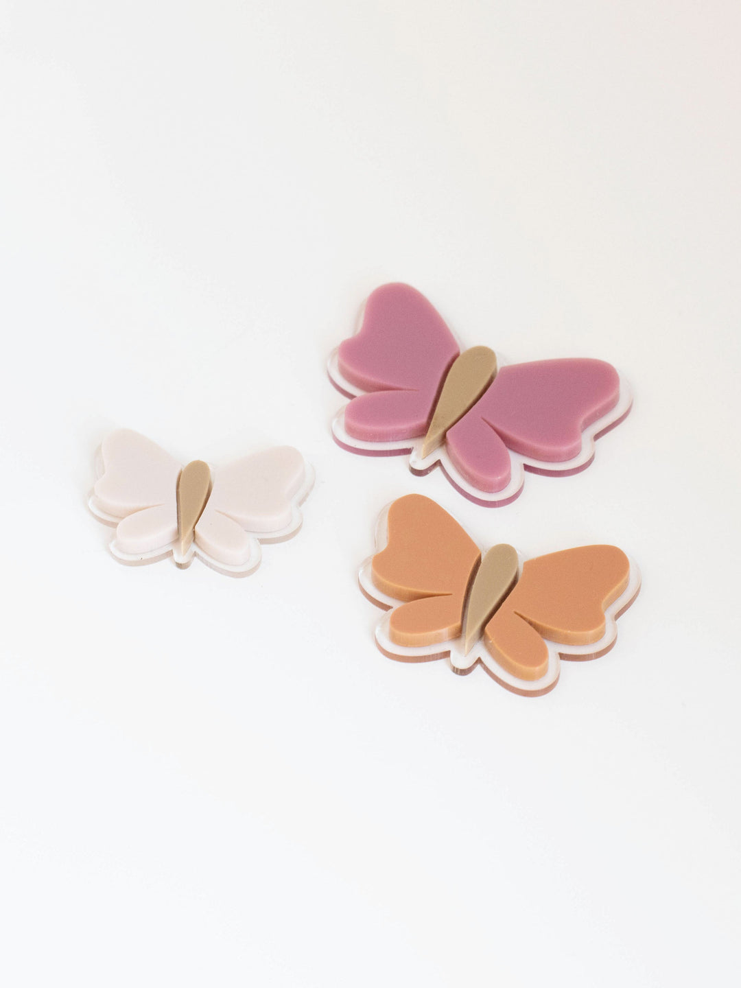 Butterflies + Flowers Wall Decor | Dusty Rose + Sienna + Tan