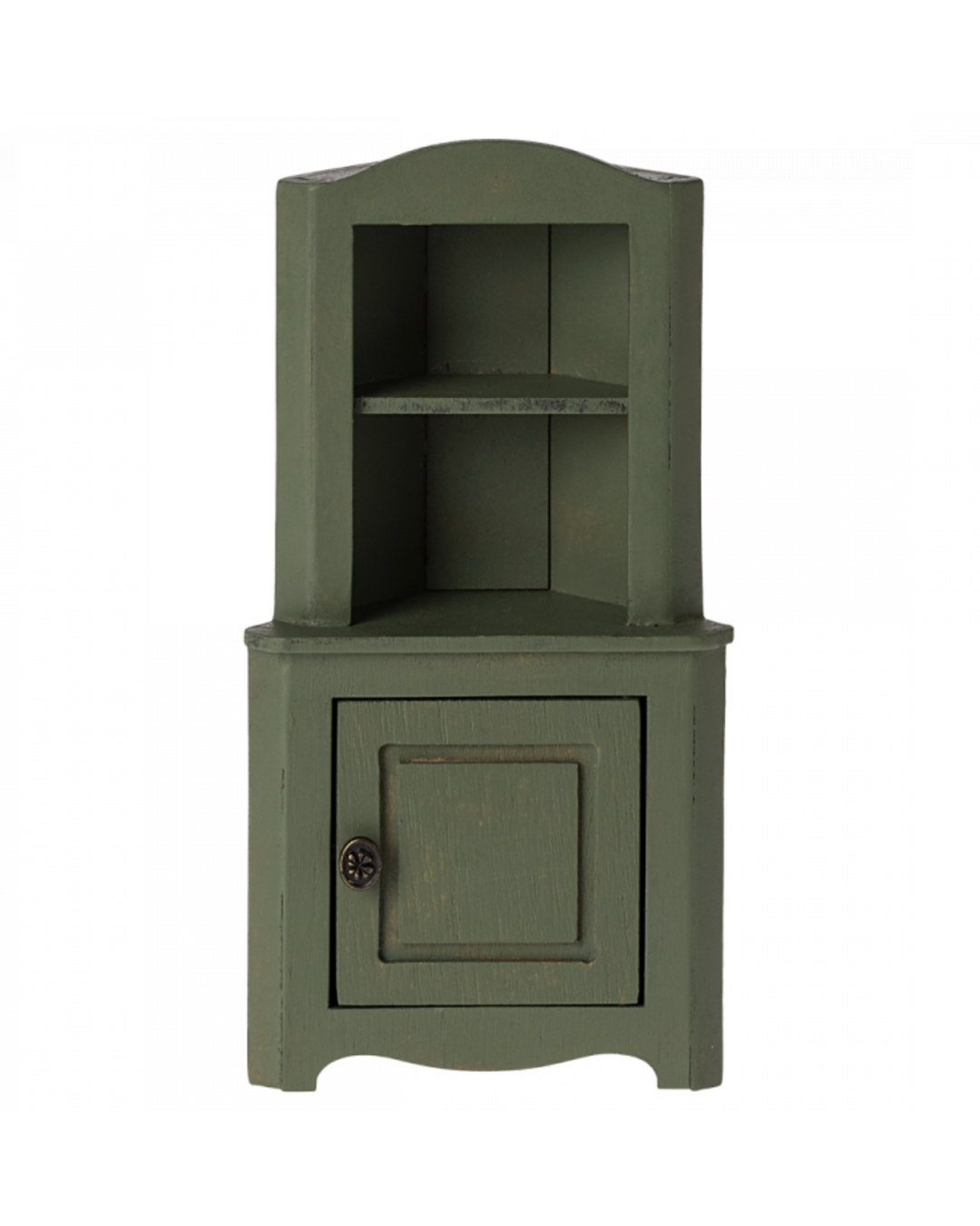 Dark Green Maileg Mouse Corner Cabinet - Dollhouse Furniture