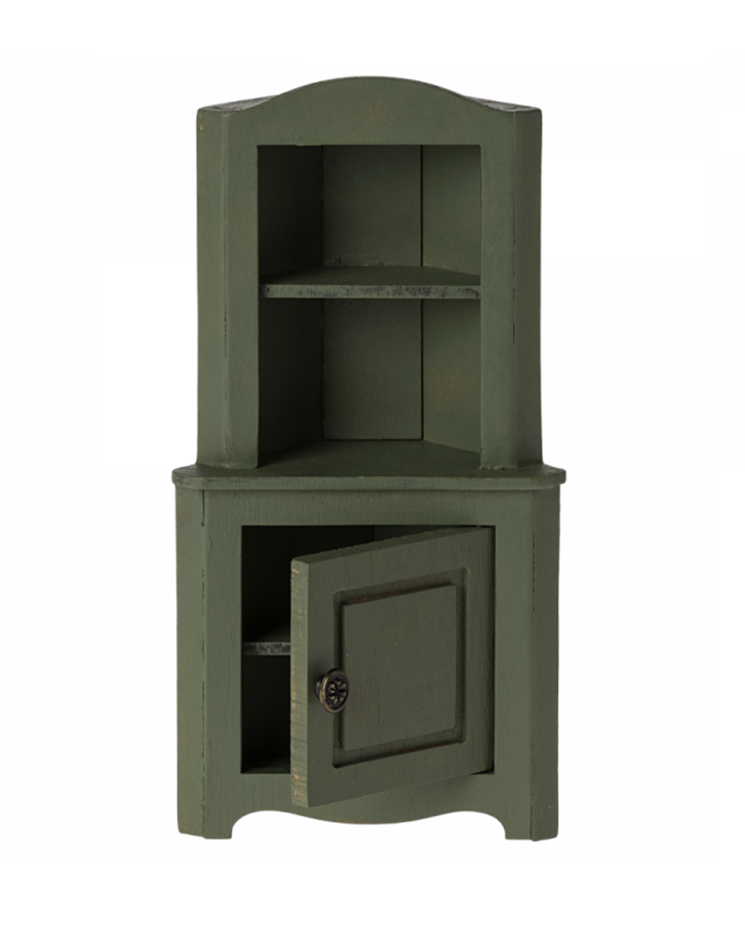 Dark Green Maileg Mouse Corner Cabinet - Dollhouse Furniture