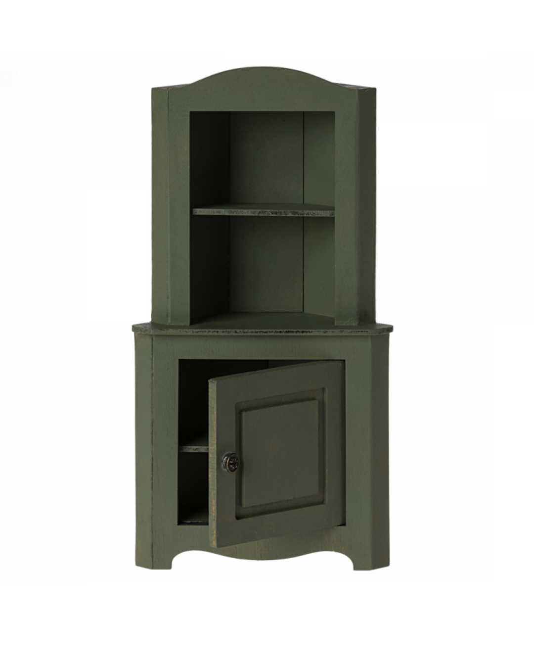 Maileg Miniature Corner Cabinet - Dark Green: Dollhouse Essential