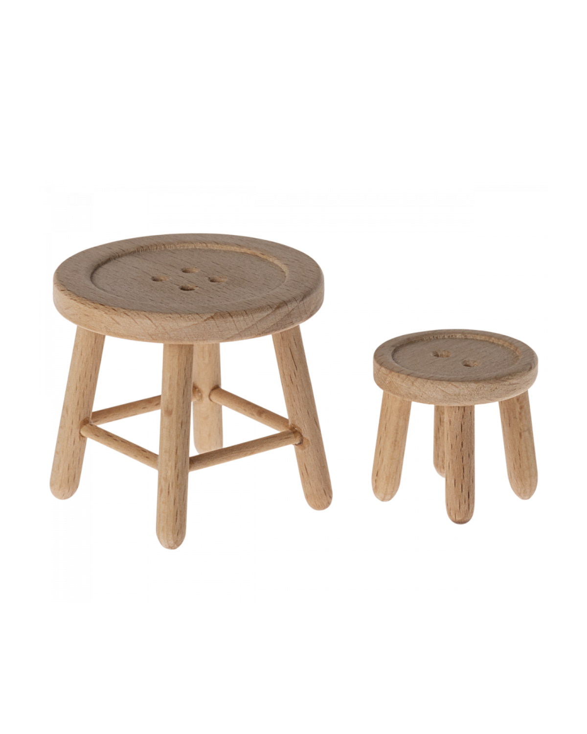 Maileg Mouse Table and Stool Set: Dollhouse Furniture