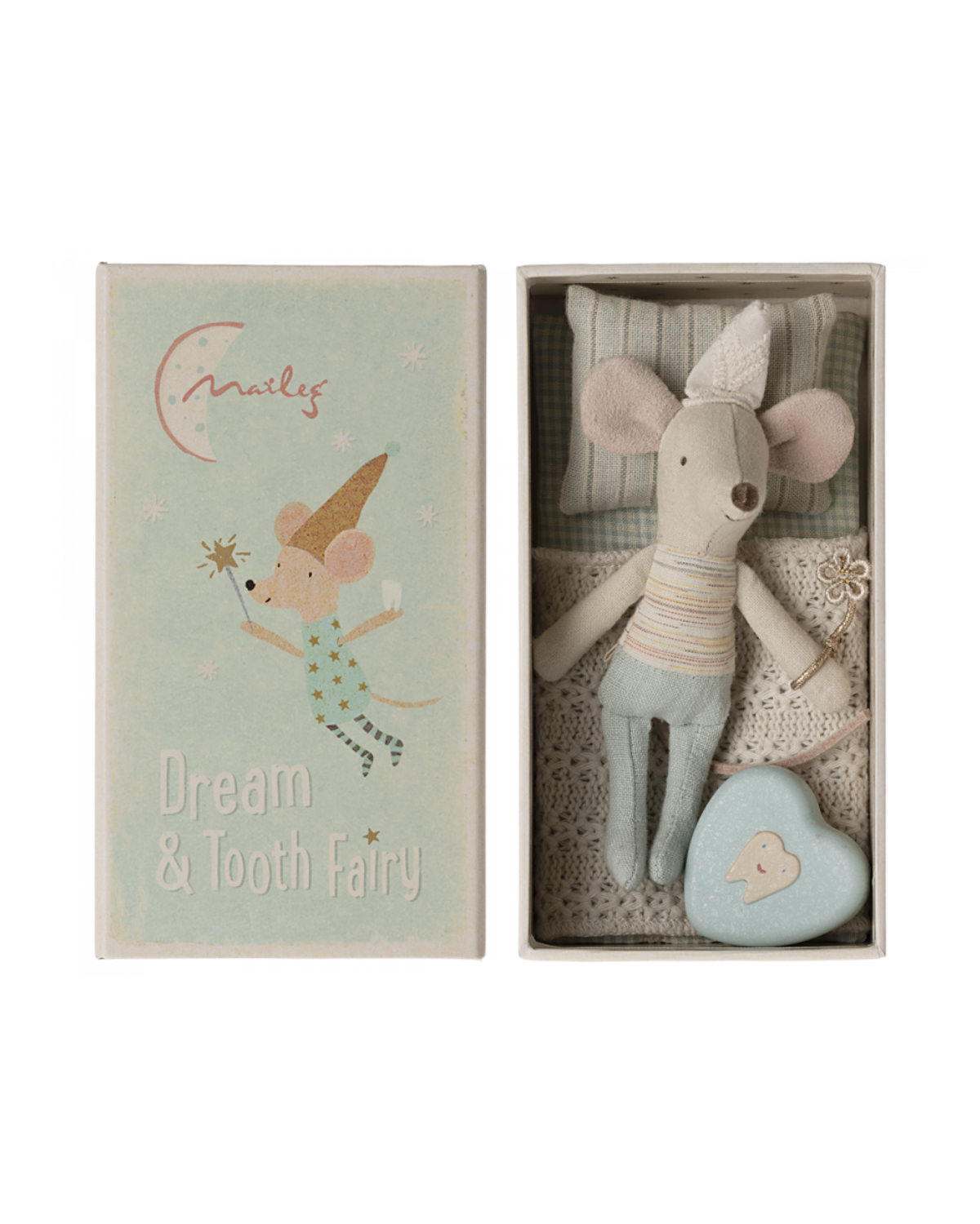 Maileg Tooth Fairy Mouse in Matchbox: Dollhouse Little Brother