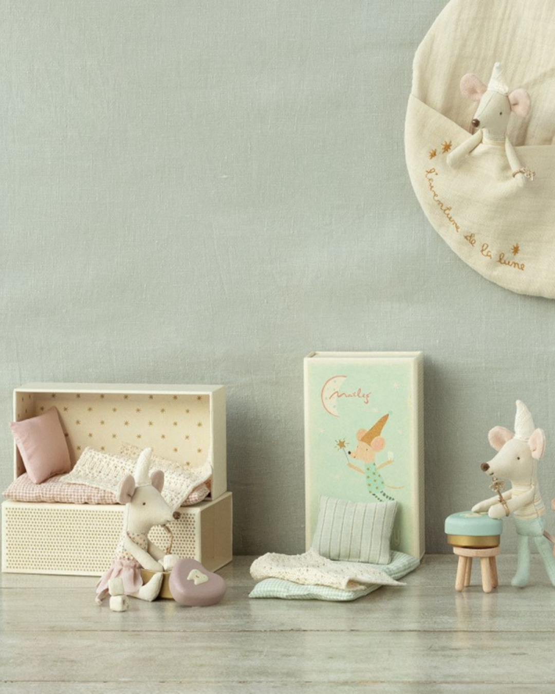 Maileg Tooth Fairy Mouse in Matchbox: Tiny Dollhouse Sibling