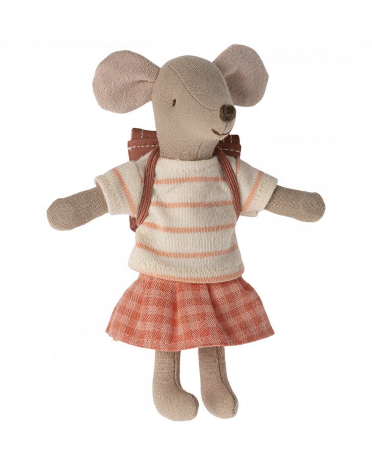 Maileg Big Sister Coral Tricycle Mouse: Dollhouse Accessory