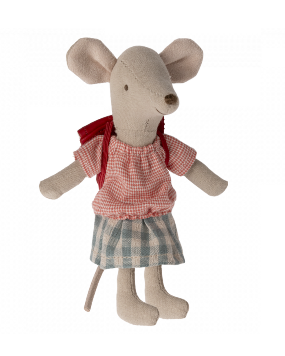 Maileg Big Sister Red Tricycle Mouse: Tiny Dollhouse Delight
