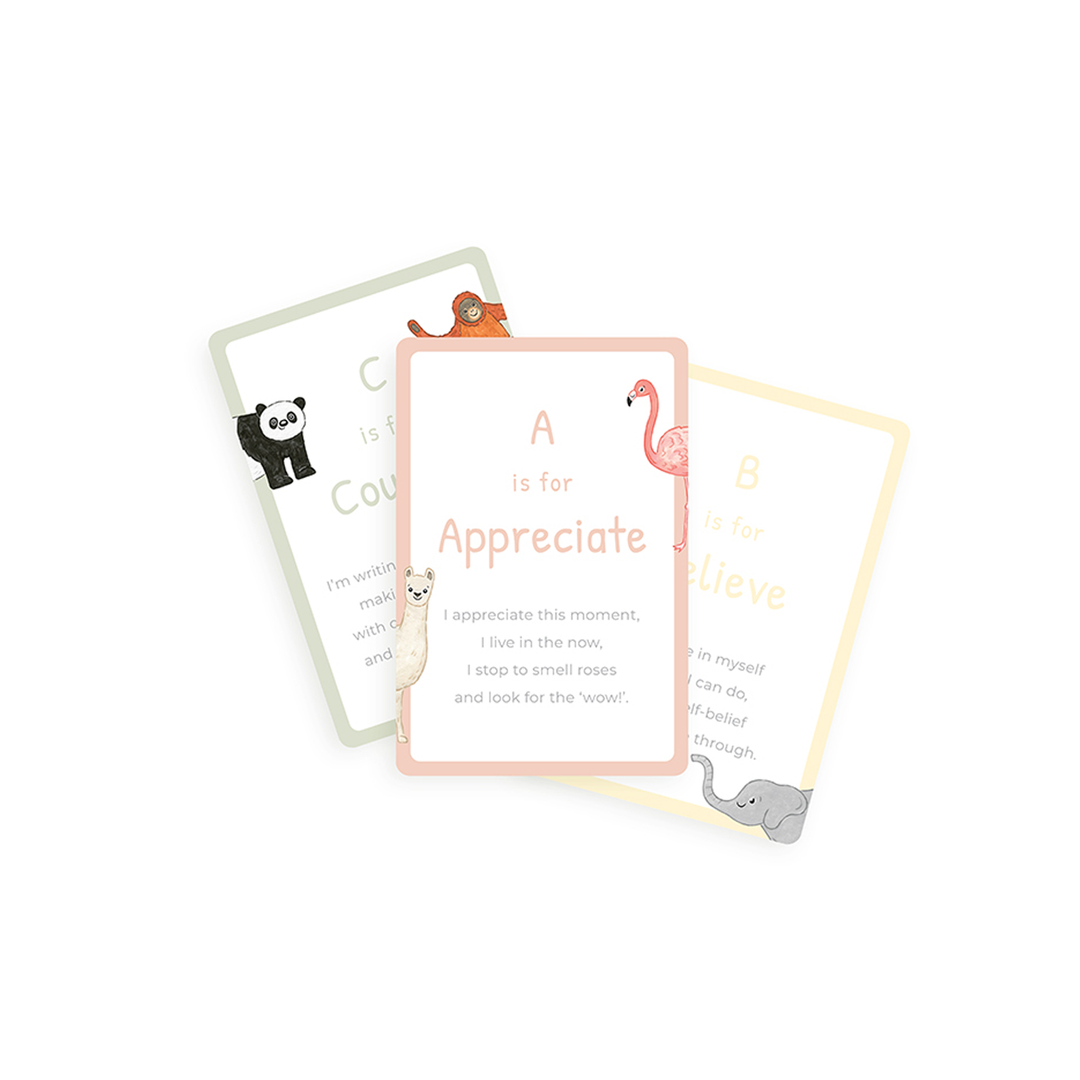 A-Z Mindful Affirmation Cards by Mindful And Co Kids USA