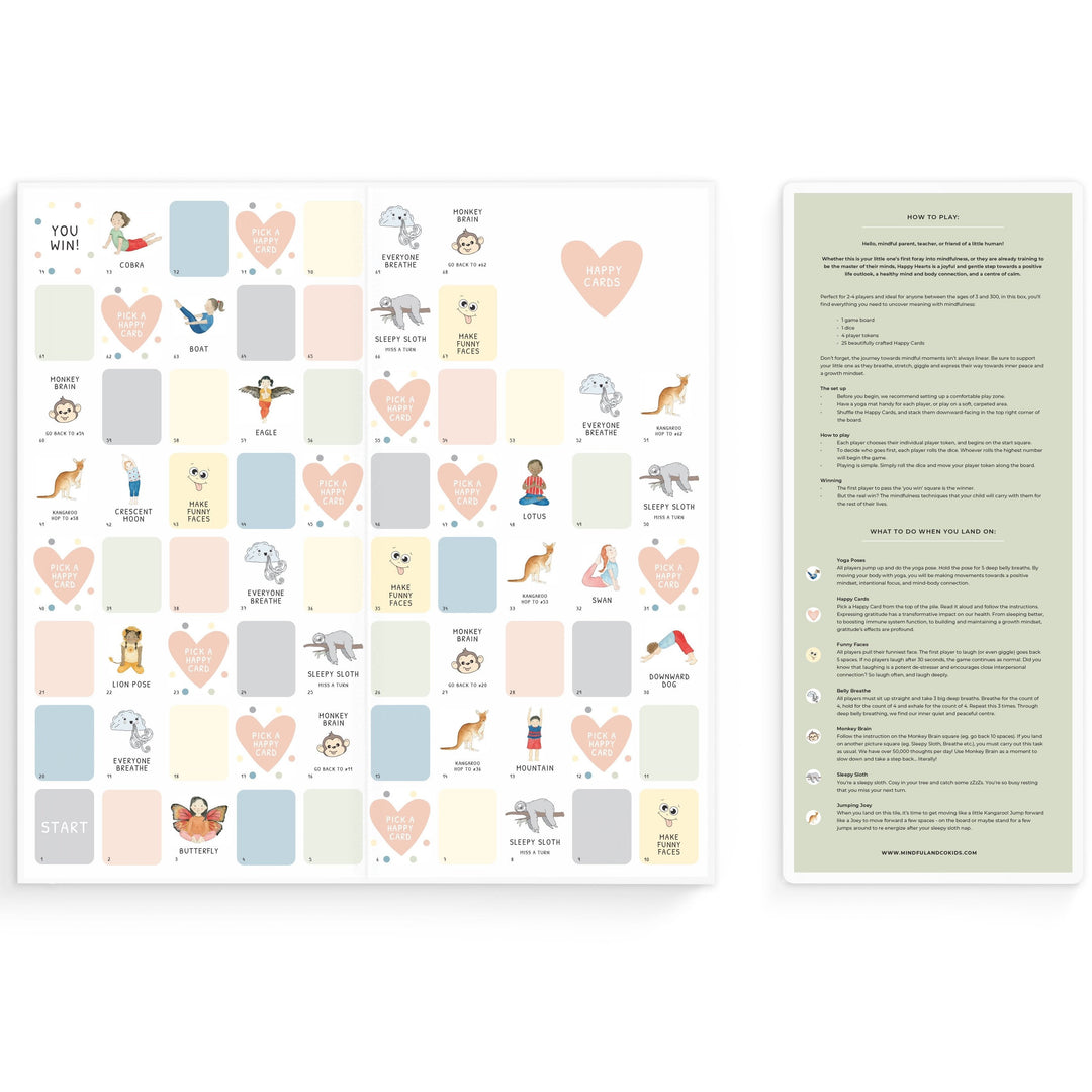 Happy Hearts Board Game by Mindful And Co Kids USA