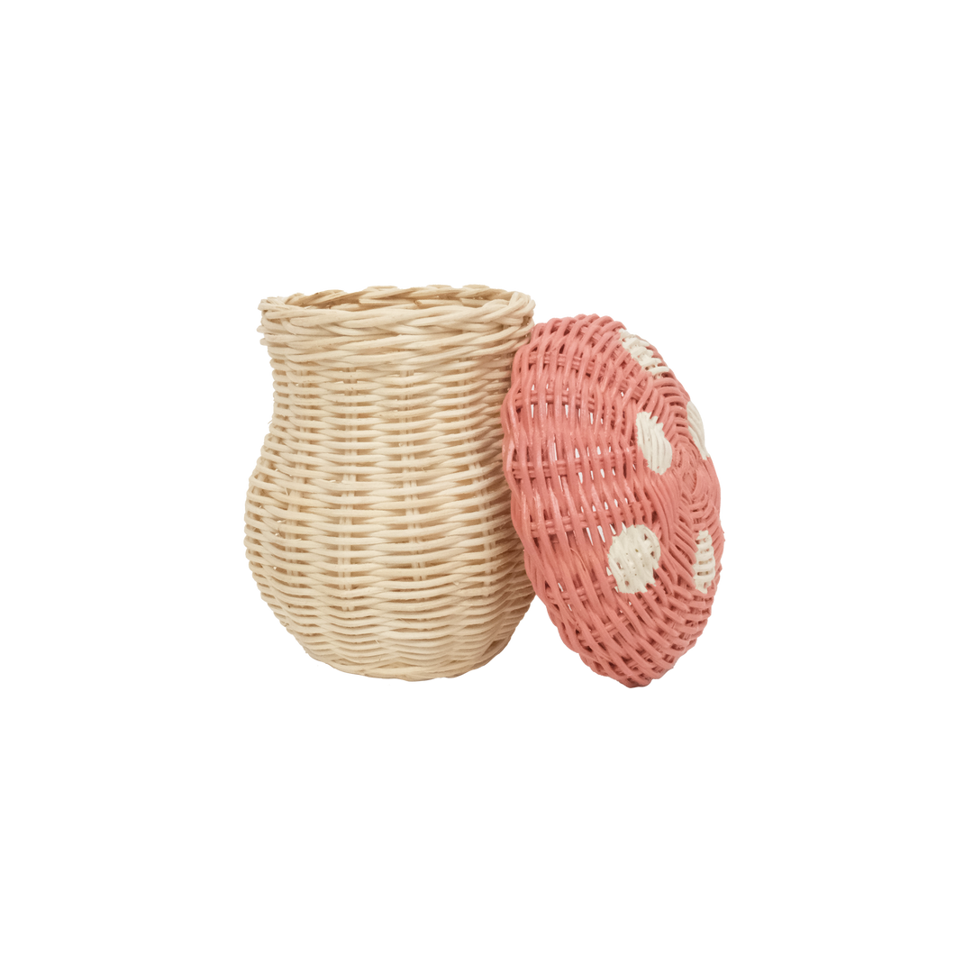 Toadstool Basket and Pencils - Musk and Straw