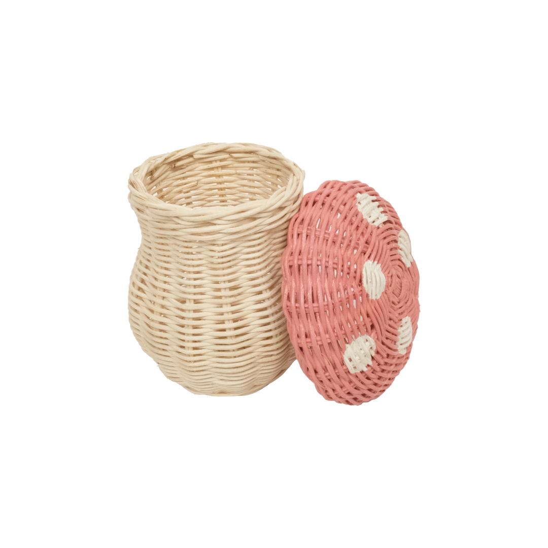 Toadstool Basket and Pencils - Musk and Straw