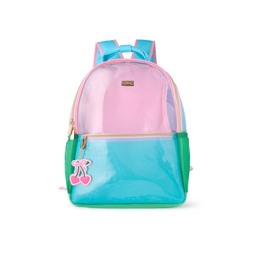 Clear Color Block Jelly Backpack