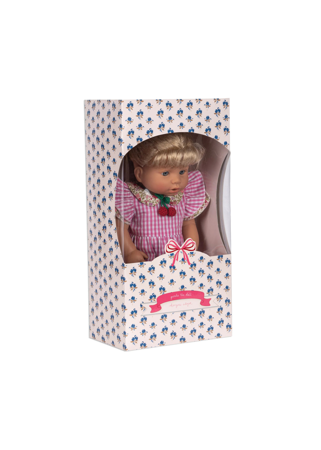 Gerda Doll with Dress & Velvet Ribbon in Gift Box