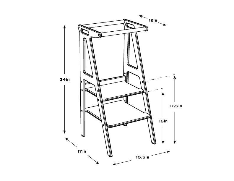 PlayTower - Wooden Toddler Tower