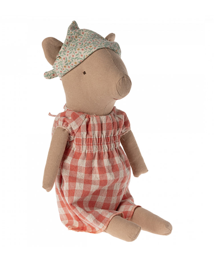 Say hello to the lovable Maileg Girl Pig, a precious addition to your dollhouse farm scene