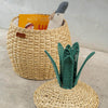 Pineapple Rattan Storage Basket Natural - Medium