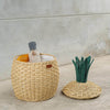 Pineapple Rattan Storage Basket Natural - Medium