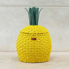 Pineapple Rattan Storage Basket Yellow - Medium