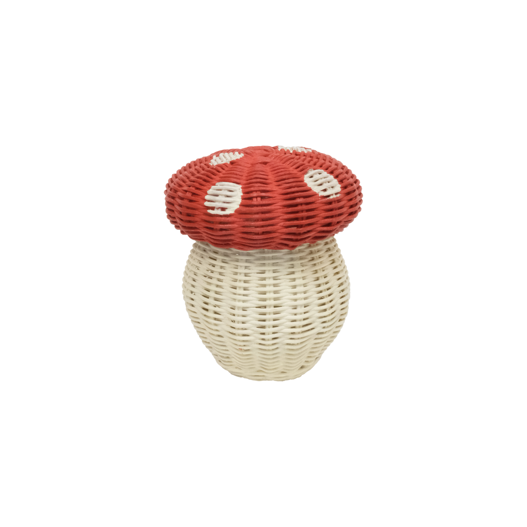 Toadstool Basketwith Pencils - Red and Chalk