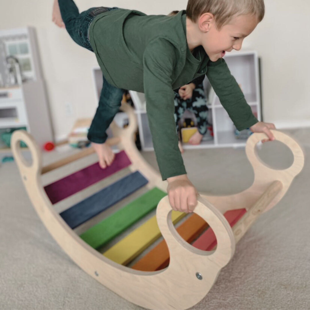 Wooden Rocker and Climbing Arch