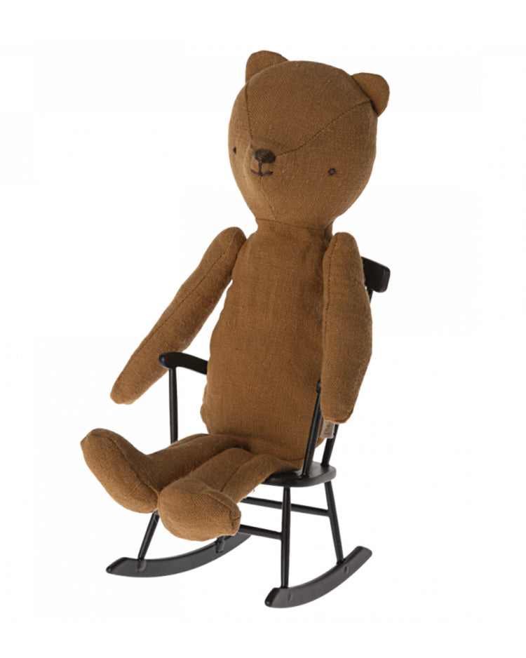 Maileg Mini Anthracite Rocking Chair: Dollhouse Furniture