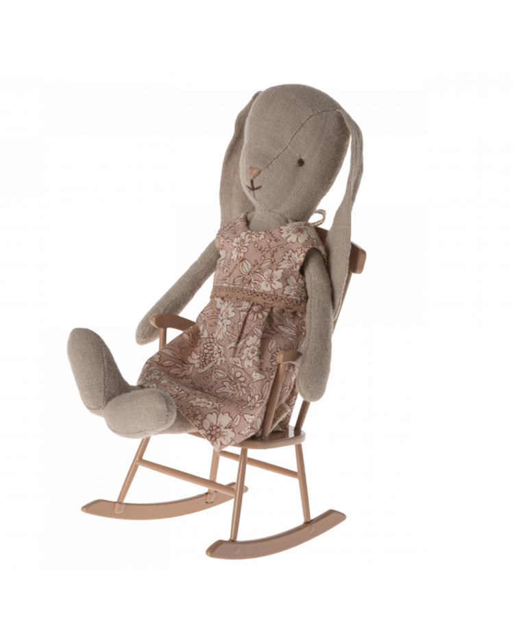 Maileg Rocking Chair for Mini Dollhouses: Dark Powde