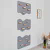 Indoor Rock Wall with Cloud-Shaped Panels & Wooden Climbing Holds for Kids 3-10