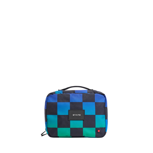 Bensen Toiletry Kit - Blue Checkerboard