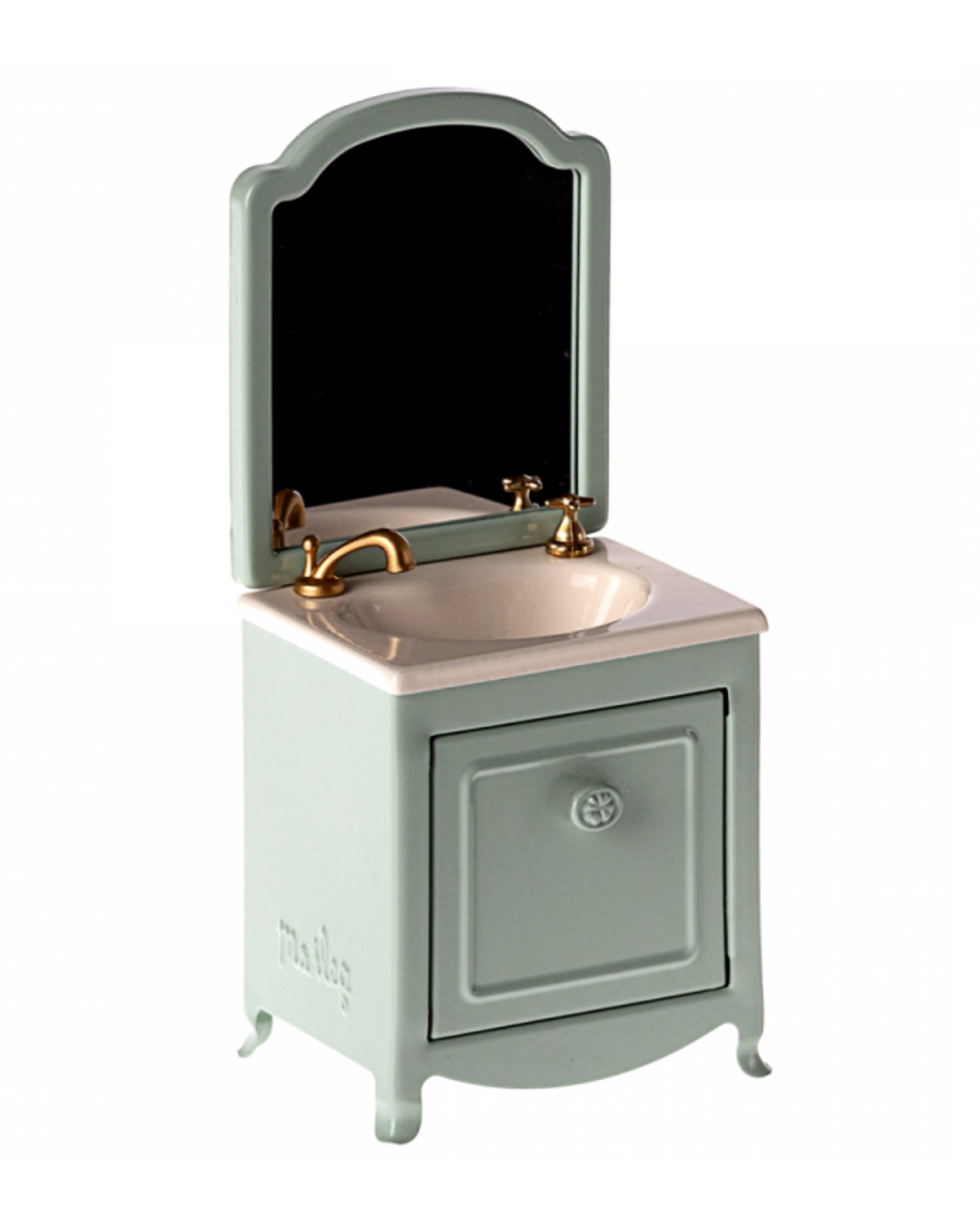 Maileg Mouse Mint Sink Dresser: Charming Dollhouse Bathroom Furniture